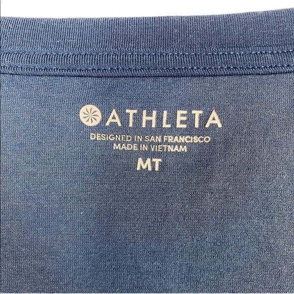 Athleta Black Asymmetric Tank Top Workout Sz Medium - Picture 3 of 4